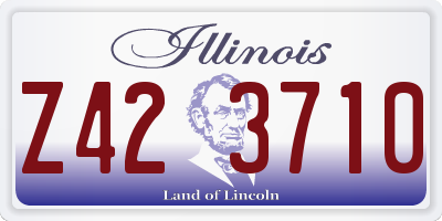 IL license plate Z423710