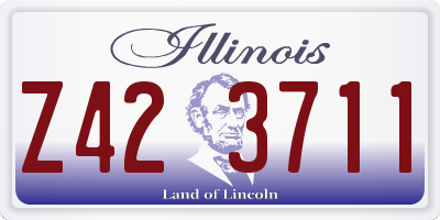 IL license plate Z423711