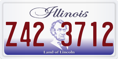 IL license plate Z423712