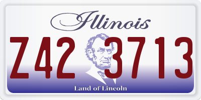 IL license plate Z423713