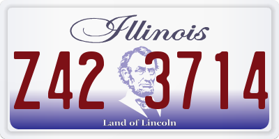 IL license plate Z423714