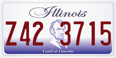 IL license plate Z423715