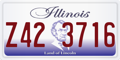 IL license plate Z423716