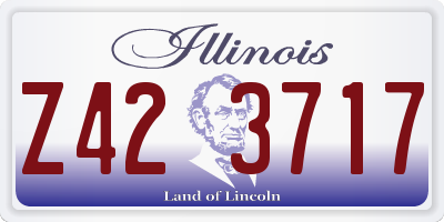 IL license plate Z423717