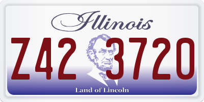 IL license plate Z423720