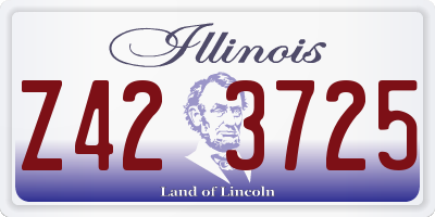 IL license plate Z423725