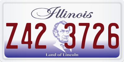IL license plate Z423726