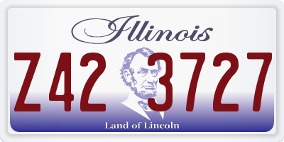 IL license plate Z423727