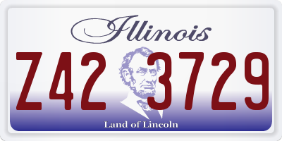 IL license plate Z423729