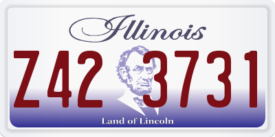 IL license plate Z423731