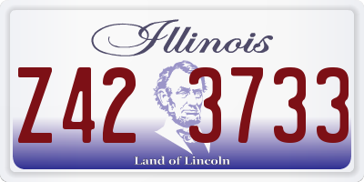 IL license plate Z423733