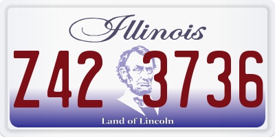 IL license plate Z423736