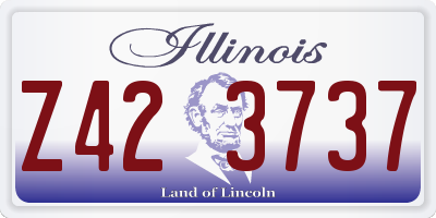 IL license plate Z423737