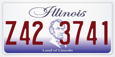 IL license plate Z423741