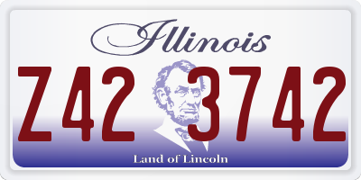 IL license plate Z423742