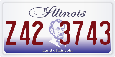 IL license plate Z423743