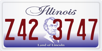 IL license plate Z423747