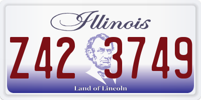 IL license plate Z423749