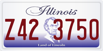IL license plate Z423750