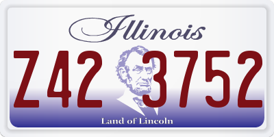 IL license plate Z423752