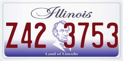 IL license plate Z423753