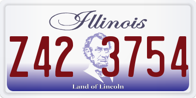 IL license plate Z423754