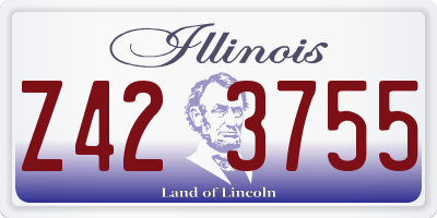 IL license plate Z423755