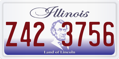 IL license plate Z423756