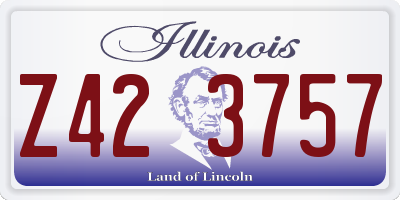 IL license plate Z423757