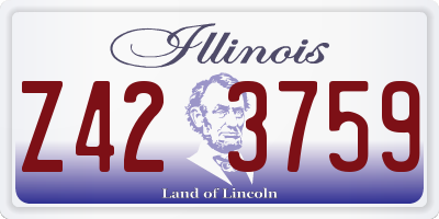 IL license plate Z423759