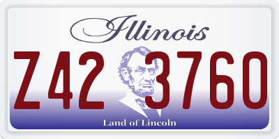 IL license plate Z423760