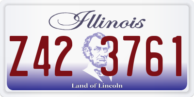 IL license plate Z423761