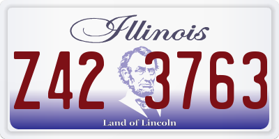 IL license plate Z423763