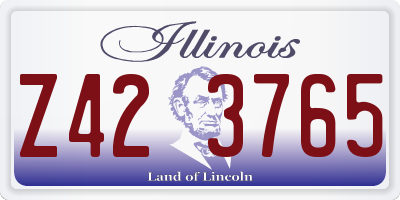 IL license plate Z423765