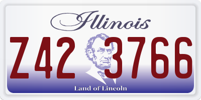 IL license plate Z423766