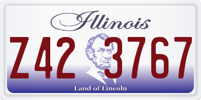 IL license plate Z423767