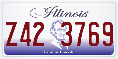 IL license plate Z423769