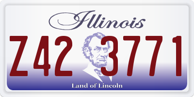 IL license plate Z423771