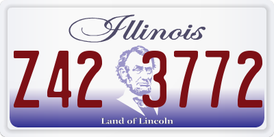 IL license plate Z423772