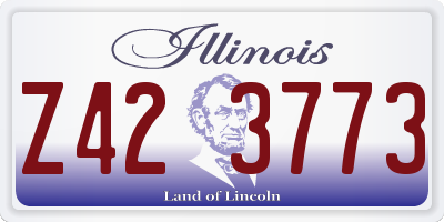 IL license plate Z423773
