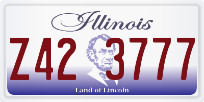 IL license plate Z423777