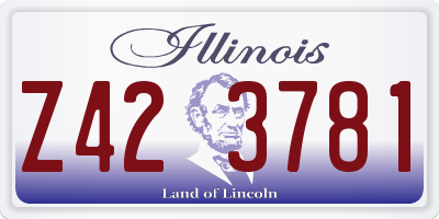 IL license plate Z423781
