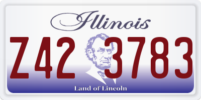 IL license plate Z423783