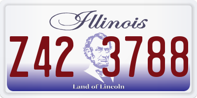 IL license plate Z423788