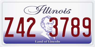 IL license plate Z423789