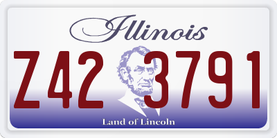 IL license plate Z423791