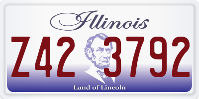 IL license plate Z423792