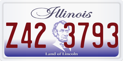 IL license plate Z423793