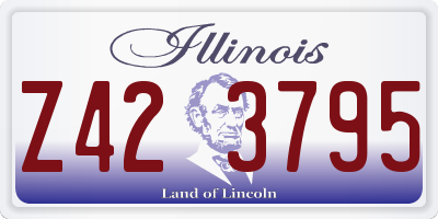 IL license plate Z423795