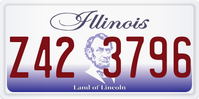 IL license plate Z423796